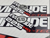 Evinrude 225HP E-tec HO 2011-2014 Blue Cowl Outboard Decal Kit